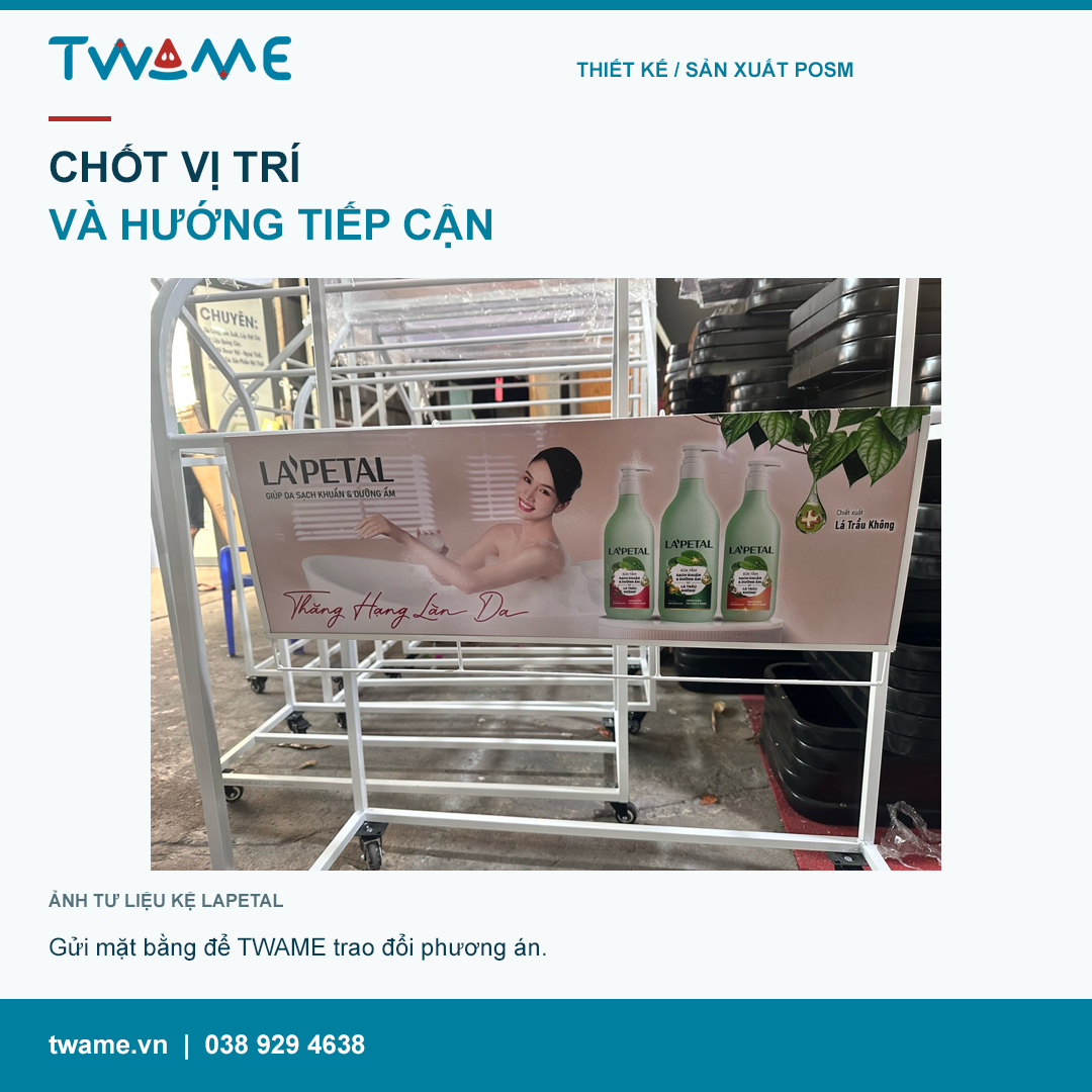 Kệ Lapetal tại xưởng — Bảng nhận diện
